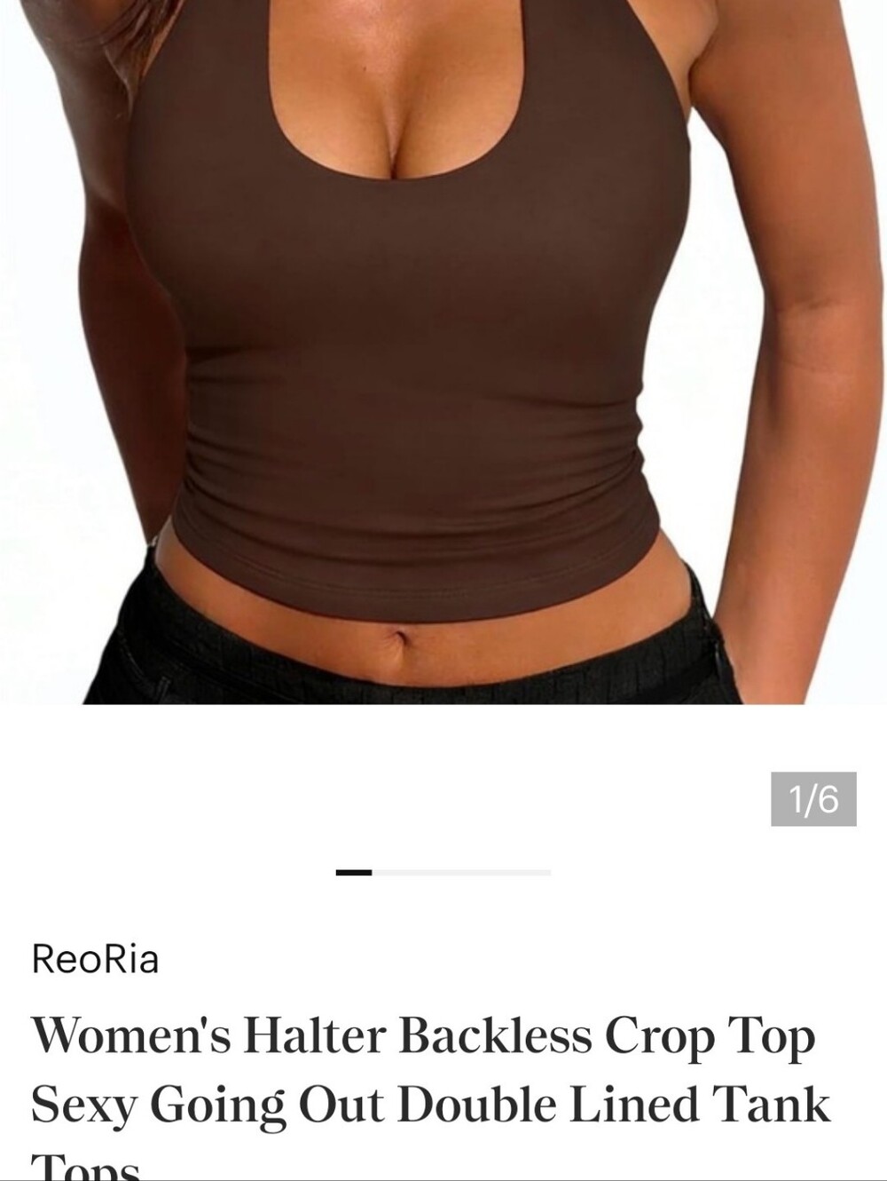 ReoRia-Bundle Of 2 Double Lined, Open Back Tank Tops-1 Black 1 White NWT